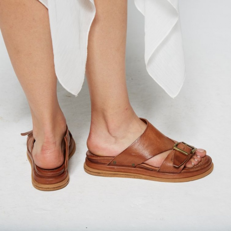 A.S.98 Sarah Sandaler Dame Khaki | NO-TREFUV543