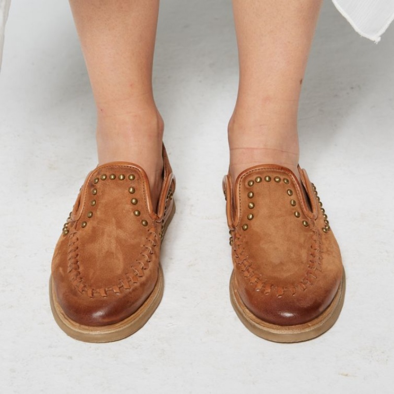 A.S.98 Tami flat shoes Dame Khaki | NO-BFCJSM172