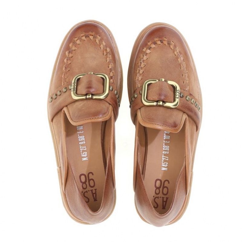 A.S.98 Tamika flat shoes Dame Khaki | NO-QCJZBS641