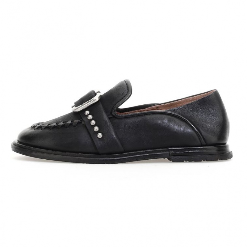 A.S.98 Tamika flat shoes Dame Svarte | NO-AHLGQS590