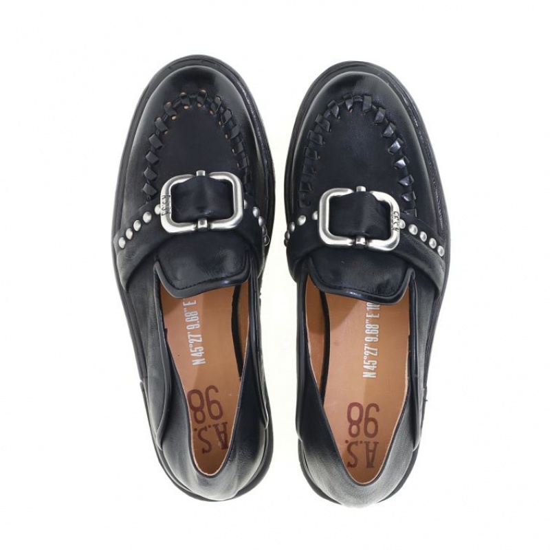A.S.98 Tamika flat shoes Dame Svarte | NO-AHLGQS590