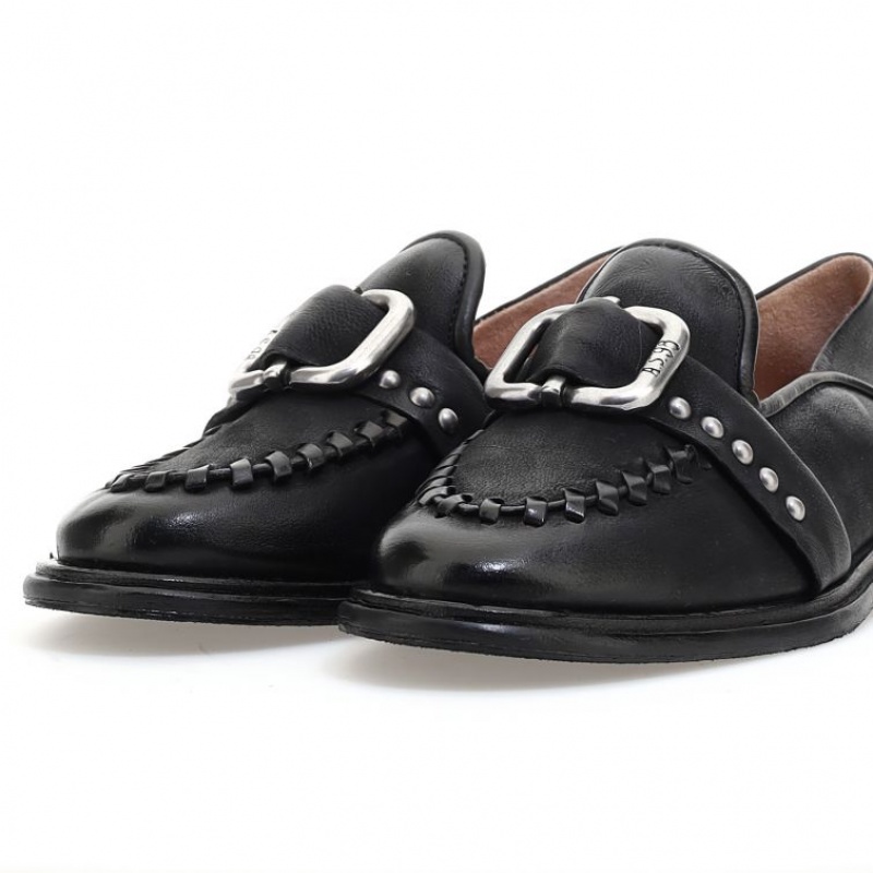 A.S.98 Tamika flat shoes Dame Svarte | NO-AHLGQS590