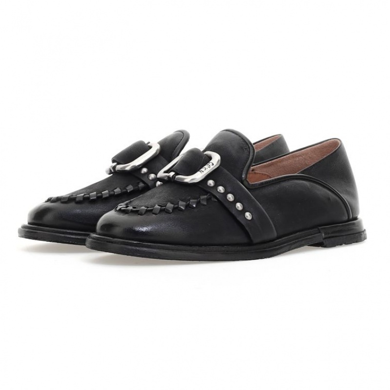 A.S.98 Tamika flat shoes Dame Svarte | NO-AHLGQS590