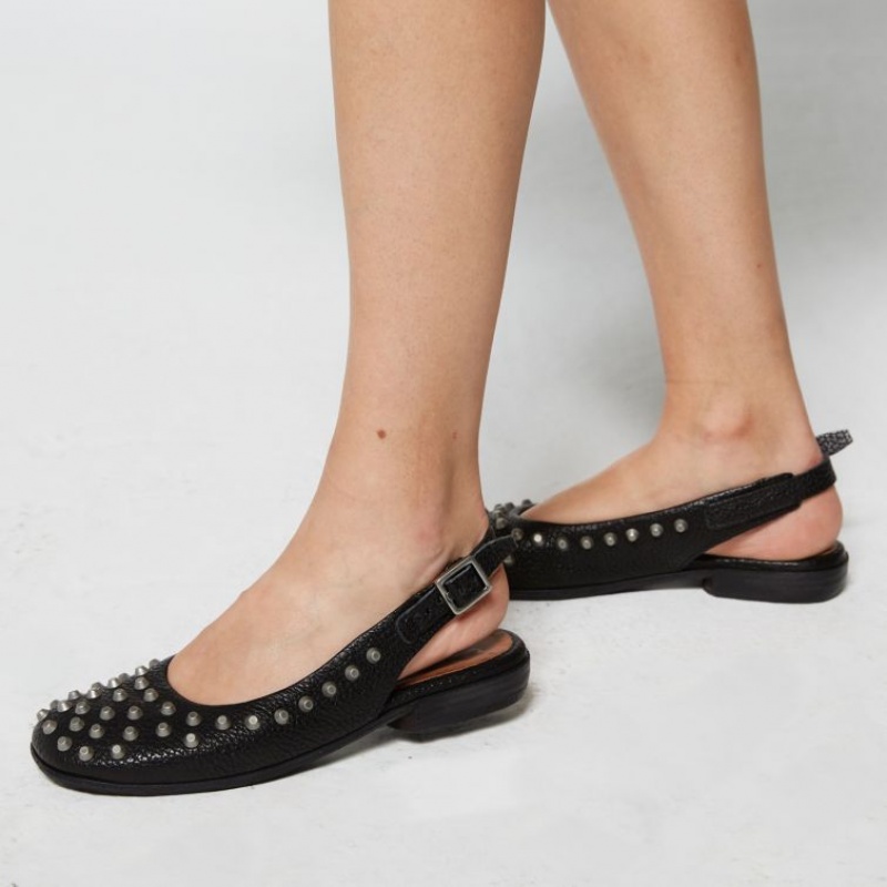 A.S.98 Zola flat shoes Dame Svarte | NO-ASXOTF792