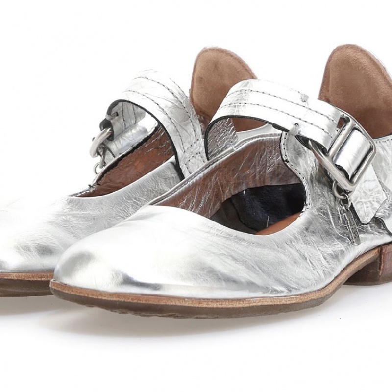 A.S.98 Zowie flat shoes Dame Sølv | NO-RYLXGO375