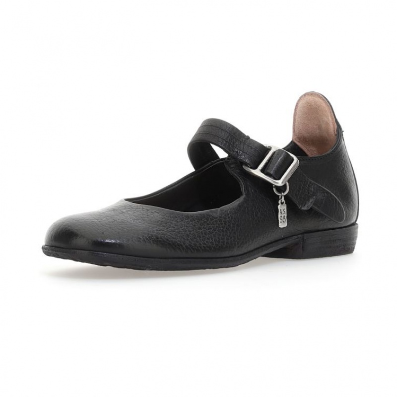 A.S.98 Zowie flat shoes Dame Svarte | NO-YNJICG713