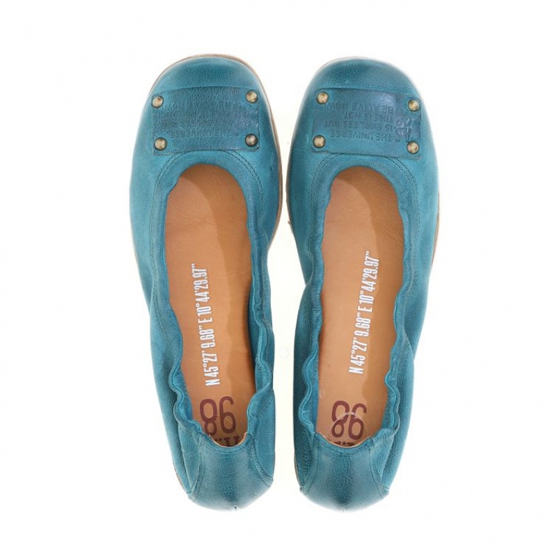 A.S.98 Zula flat shoes Dame Grønn | NO-WQMAHB087