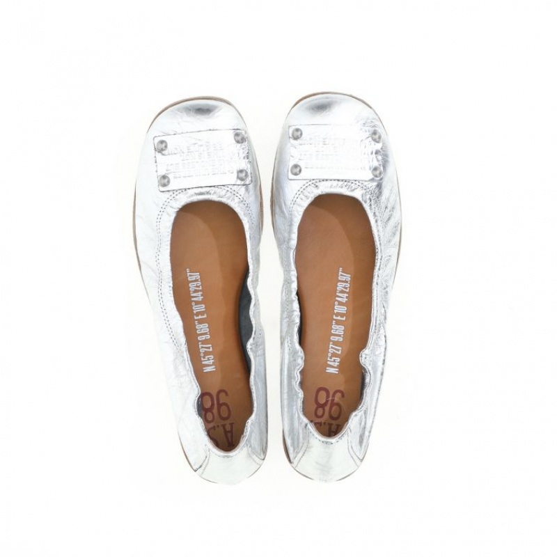 A.S.98 Zula flat shoes Dame Sølv | NO-JMAEQN524